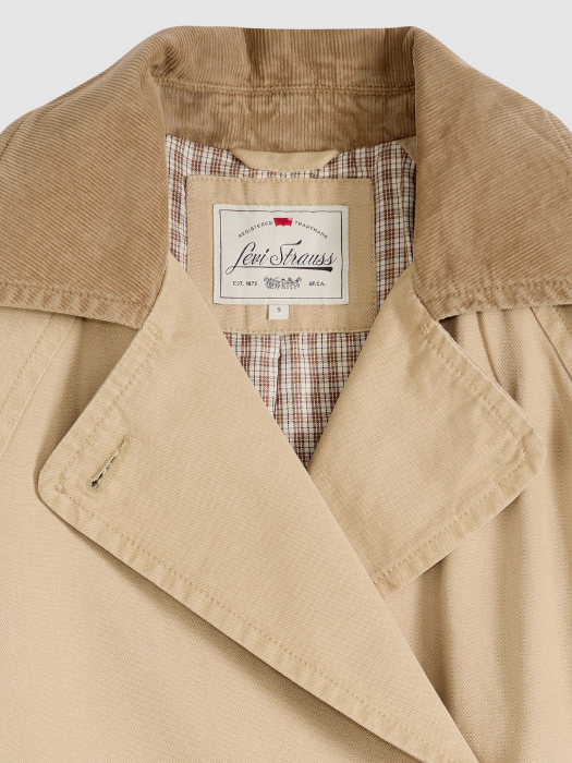 Levi's Женский Тренчкот Бежевый Regular [6]