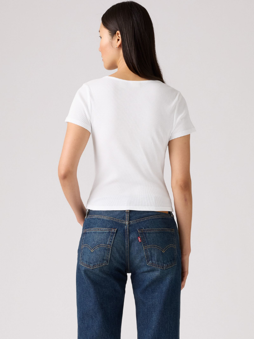 Levi's Женская Футболка Белая Slim [4]