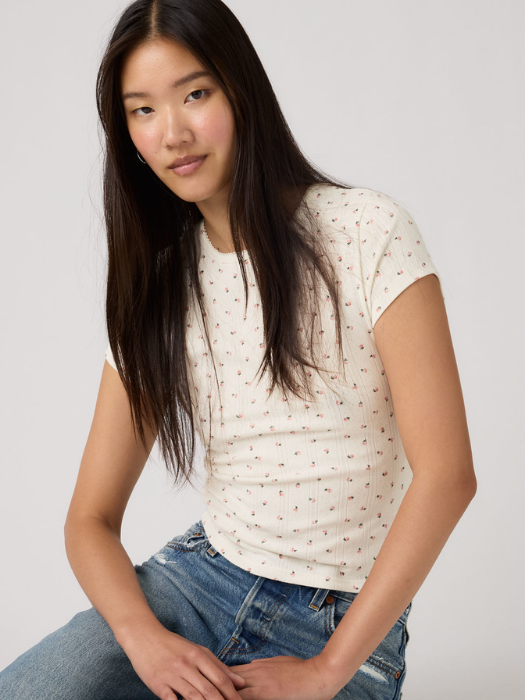 Levi's Женская Футболка Белая Slim [2]