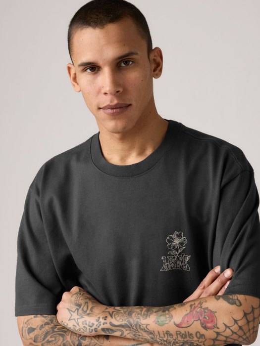 Levi's Мужская Футболка Антрацитовая Relaxed [2]