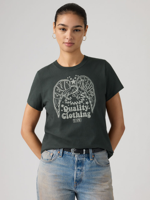 Levi's Женская Футболка Антрацитовая Relaxed [3]