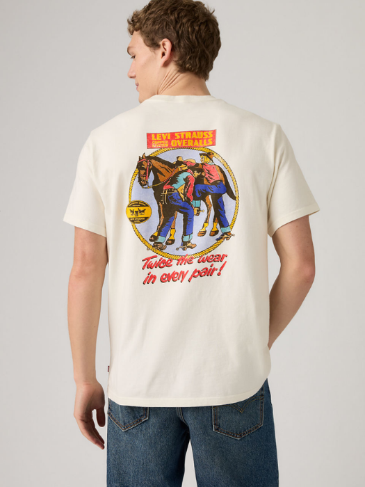 Levi's Мужская Футболка Беживая Relaxed [3]