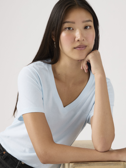 Levi's Tricou Albastru Deschis Regular Femei [3]