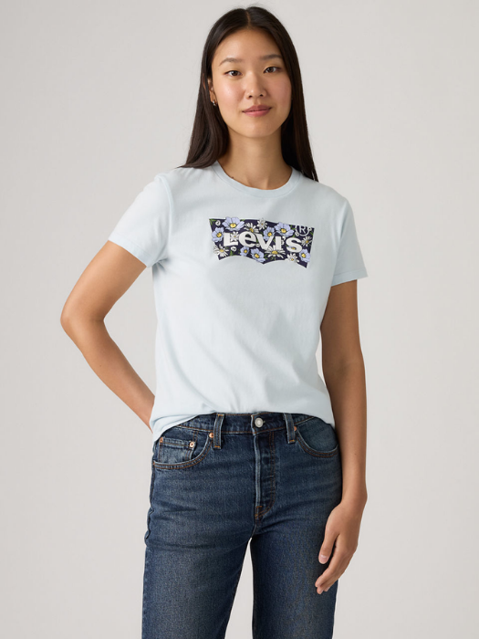 Levi's Женская Футболка Светло-Синяя Regular [3]