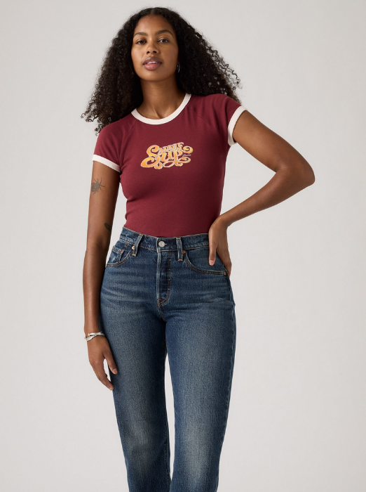 Levi's Tricou Rosu Slim Femei [1]