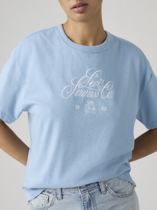 Levi's Tricou Albastru Deschis Relaxed Femei [2]