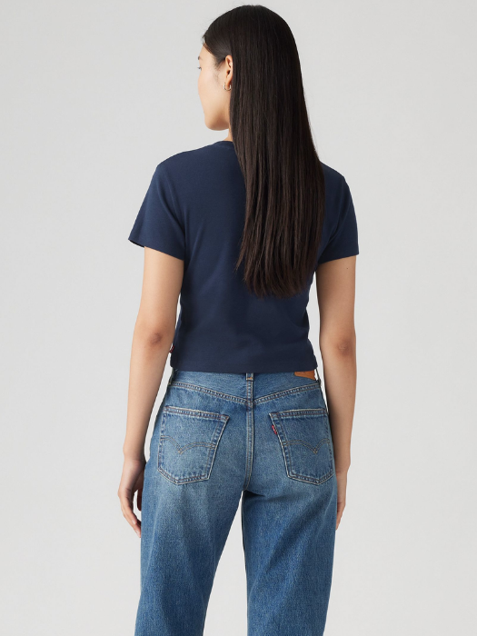 Levi's Женская Футболка Темно-Синяя Slim [4]