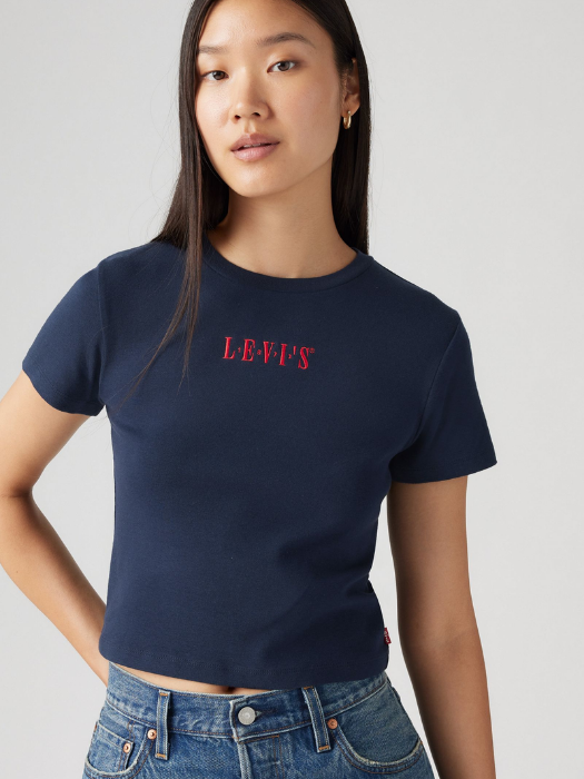 Levi's Женская Футболка Темно-Синяя Slim [2]
