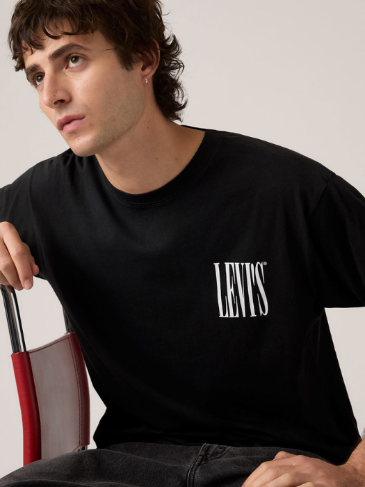 Levi's Мужская Футболка Чёрная Relaxed [2]