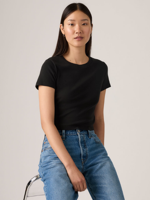 Levi's Tricou Negru Slim Femei [2]