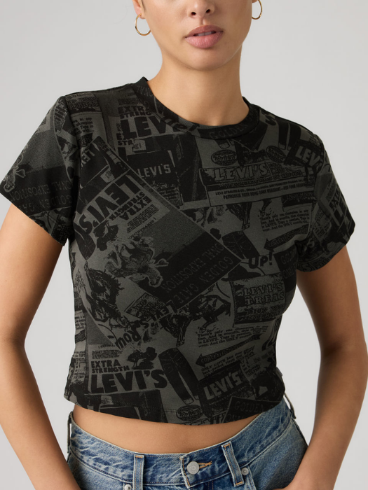 Levi's Женская Футболка Чёрная Slim [2]