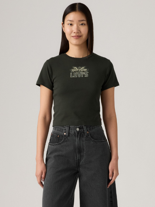 Levi's Tricou Negru Slim Femei [1]