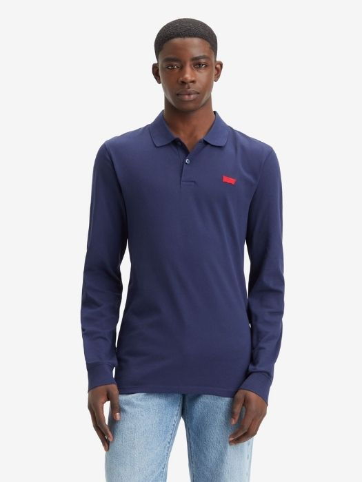Levi's Tricou Polo Cu Maneca Lunga Navy Regular Barbati [1]