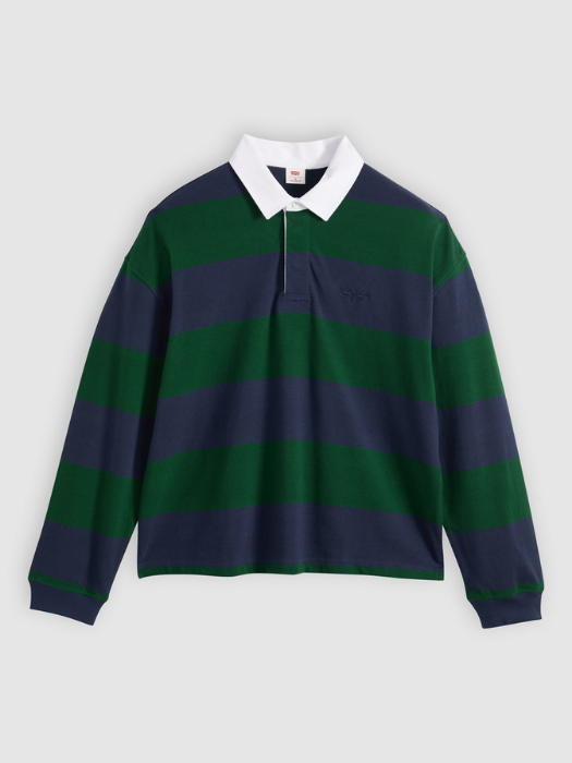 Levi's Tricou Polo Cu Maneca Lunga Navy/Verde Regular Barbati [7]