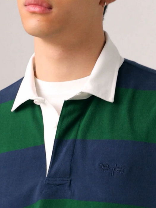 Levi's Tricou Polo Cu Maneca Lunga Navy/Verde Regular Barbati [3]