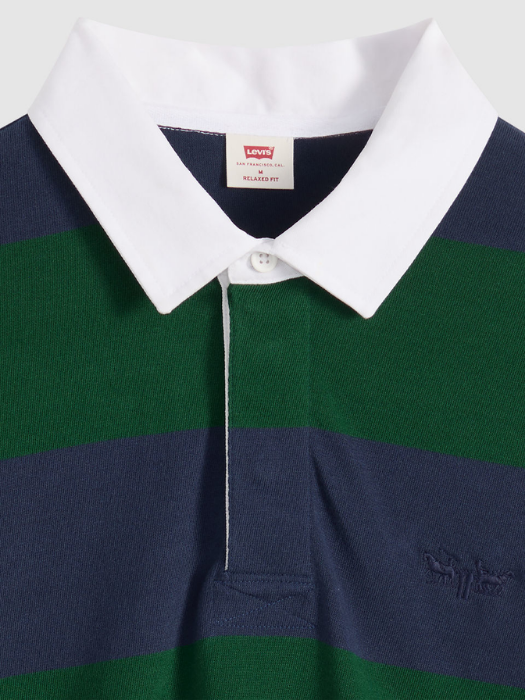 Levi's Tricou Polo Cu Maneca Lunga Navy/Verde Regular Barbati [6]