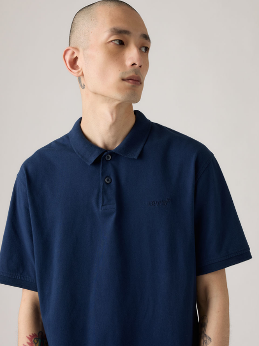 Levi's Мужская Футболка-Поло Темно-Синяя Relaxed [3]