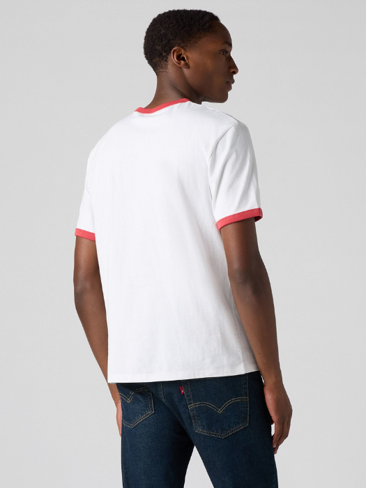 Levi's Футболка Alb/Rosu Regular [4]