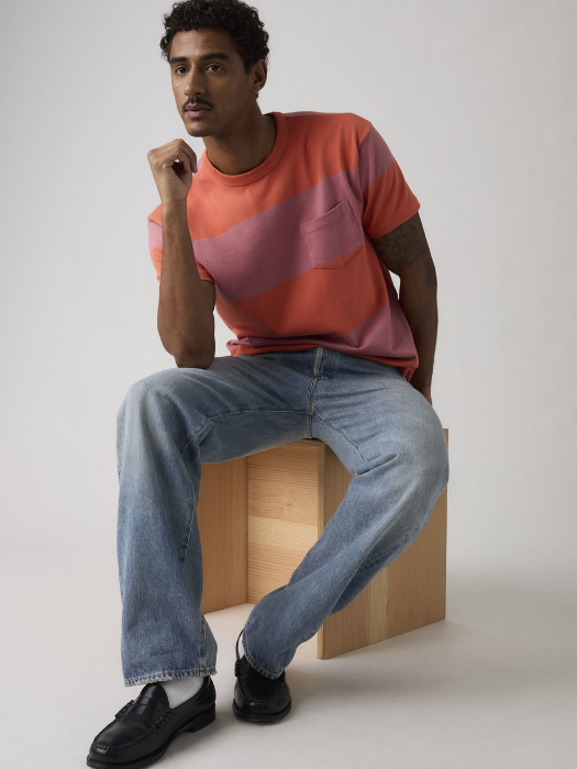 Levi's Мужская Футболка Оранжевая Relaxed [3]