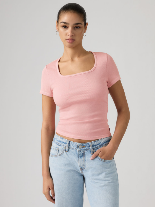 Levi's Женская Футболка Розовая Slim [3]