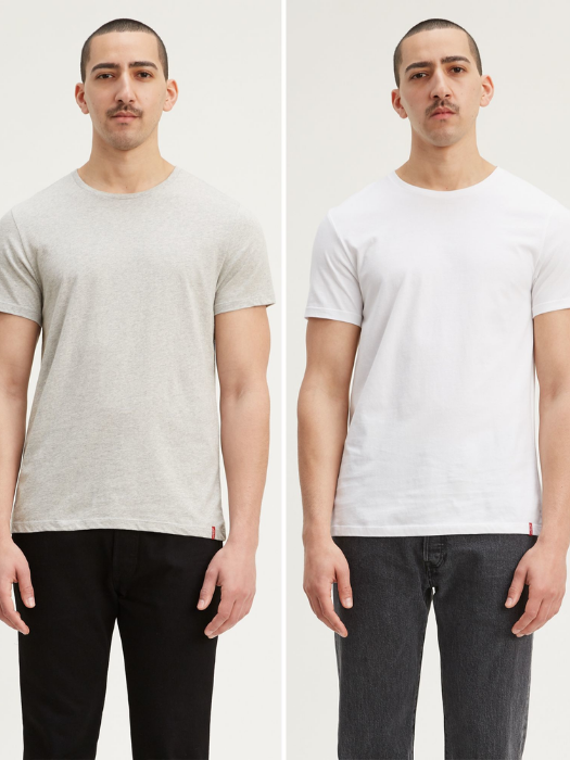 Levi's Мужской Набор Футболок Светло-Серый Regular [6]