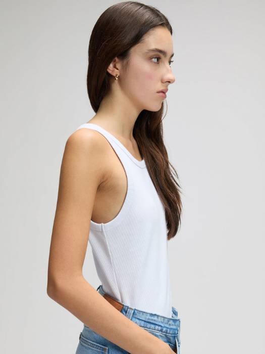 Женская Майка Белая Slim [3]