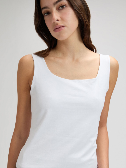 Maiou Alb Slim Femei [3]