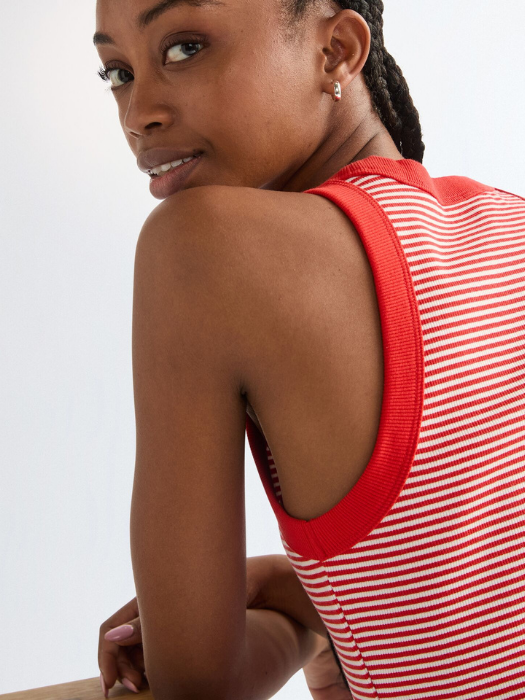 Женская Майка Красная/Белая Slim [6]