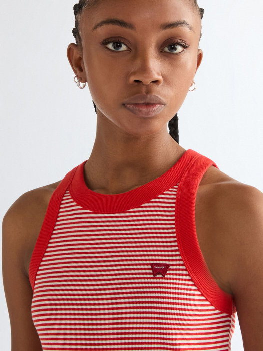 Женская Майка Красная/Белая Slim [5]