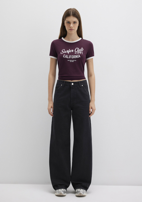 Mavi Blugi Gri Inchis Kimberly Wide Leg Femei [4]