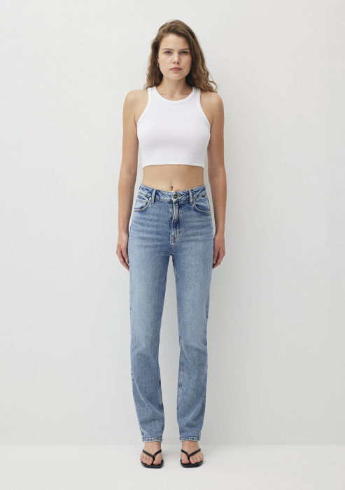 Mavi Blugi Albastri Rockstar Straight Femei [3]