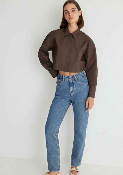 Mavi Женские Джинсы Синие New York Straight [2]