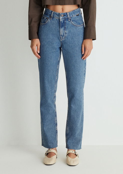 Mavi Женские Джинсы Синие New York Straight [6]