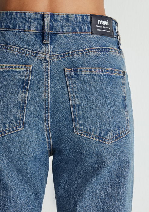 Mavi Женские Джинсы Синие New York Straight [10]