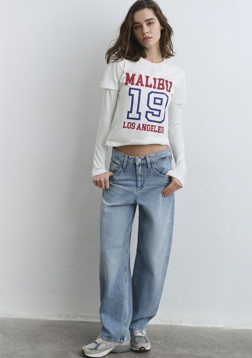 Mavi Джинсы Mid Blue Lisa Baggy [4]