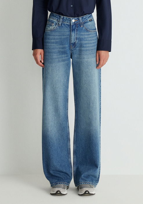 Mavi Blugi Albastri Deschisi Malibu Wide Leg Femei [4]