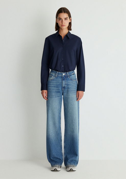 Mavi Blugi Albastri Deschisi Malibu Wide Leg Femei [3]