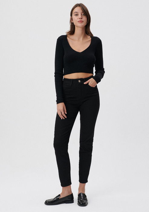 Mavi Женские Джинсы Чёрные Cindy Mom [2]