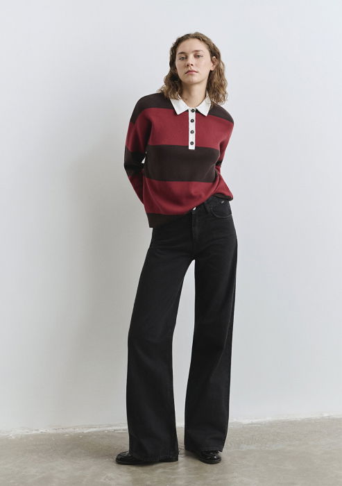 Mavi Blugi Gri Inchis Malibu Wide Leg Femei [2]