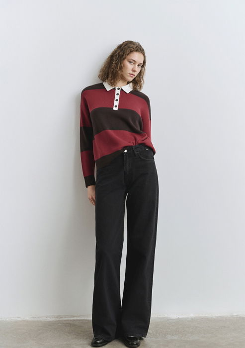 Mavi Blugi Gri Inchis Malibu Wide Leg Femei [1]