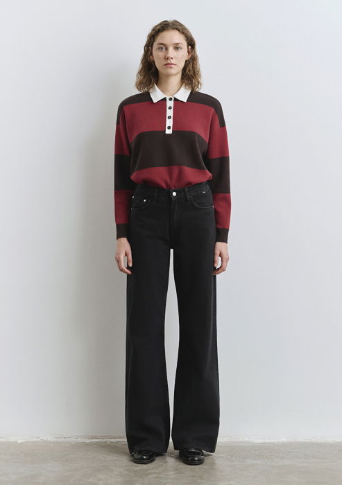 Mavi Blugi Gri Inchis Malibu Wide Leg Femei [3]