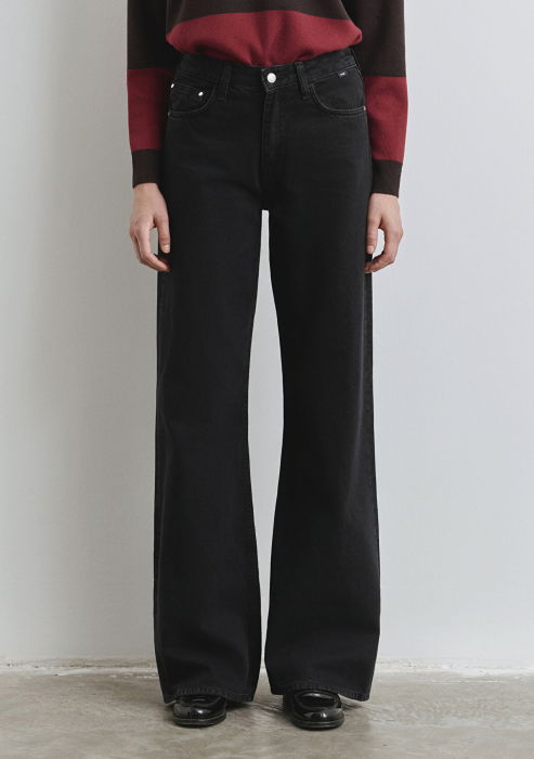 Mavi Blugi Gri Inchis Malibu Wide Leg Femei [4]