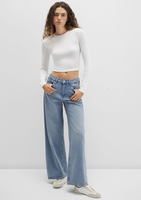 Mavi Свитшот Antique White Crop [2]