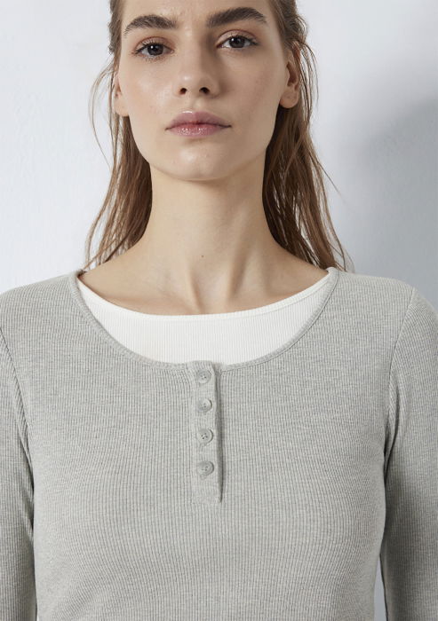 Mavi Bluza Gri Deschis  Femei [7]