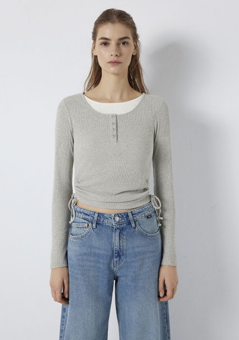 Mavi Bluza Gri Deschis  Femei [4]