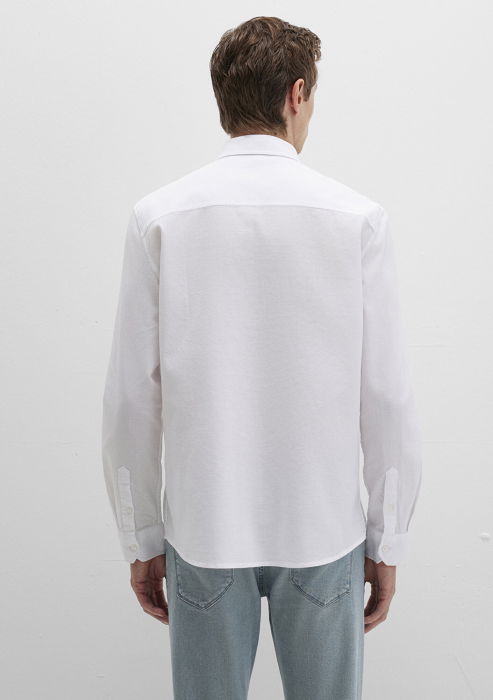 Mavi Camasa Alba Slim Barbati [5]