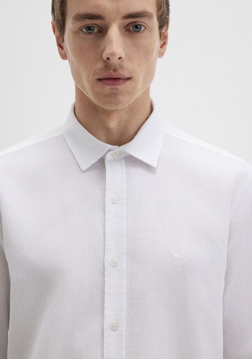 Mavi Camasa Alba Slim Barbati [6]