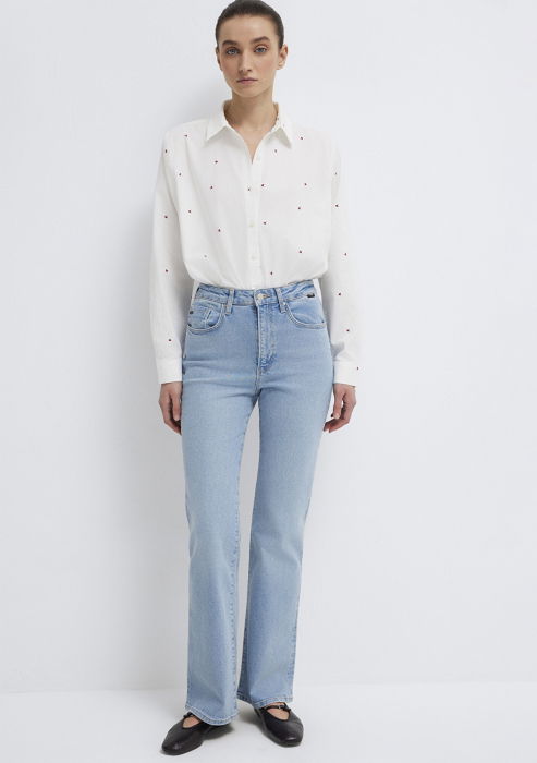 Camasa Alba Loose Femei [2]