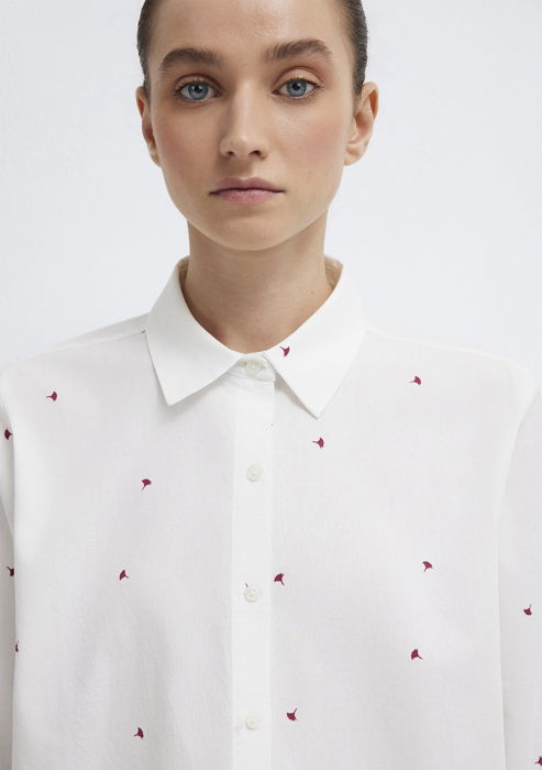 Camasa Alba Loose Femei [7]