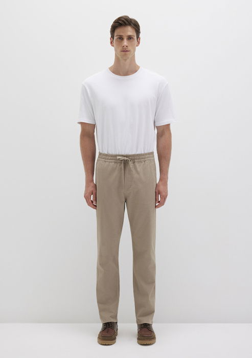 Pantaloni Bej Slim Straight Barbati [4]